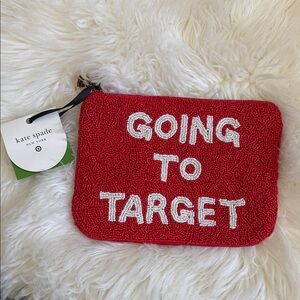 Kate Spade Vibrant Red Beaded Clutch